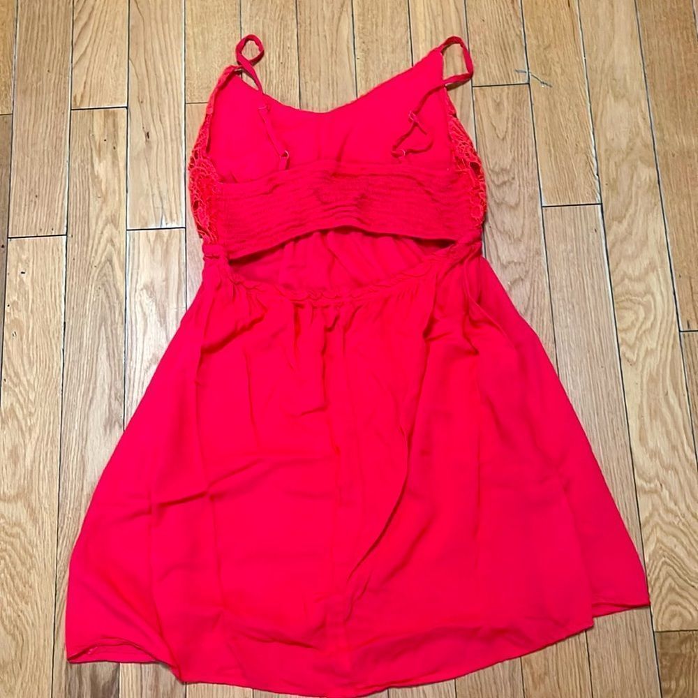 Derek heart size M red spaghetti strap Mini dress - Picture 2 of 4